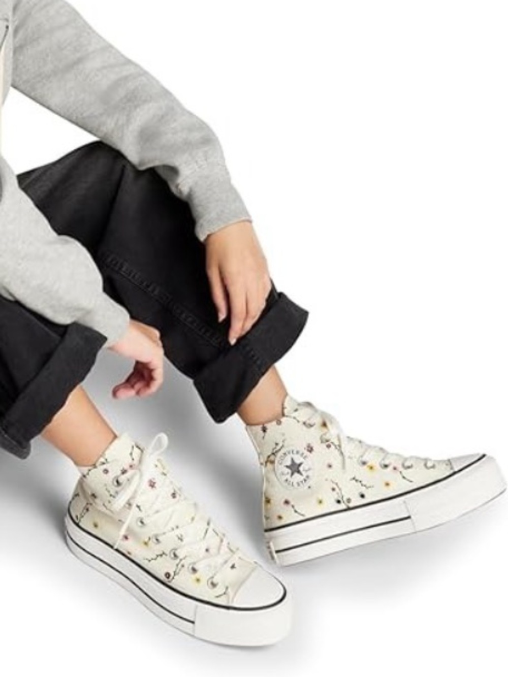 Chuck Taylor All Star Lift Embroidered Blooms Sneakers